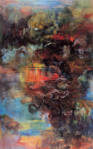 Fungal land III oil on canvas 240x150cm 2006